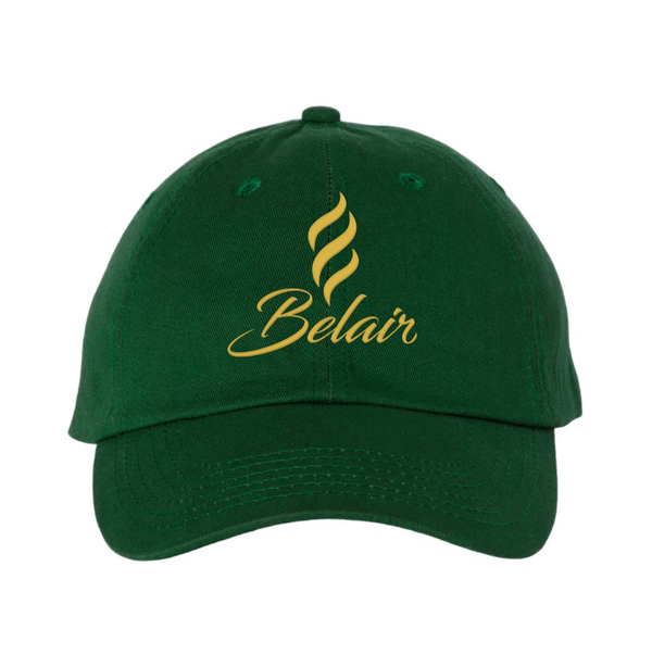 Belair Green Color Logo Design Classic Chino Cap Hat